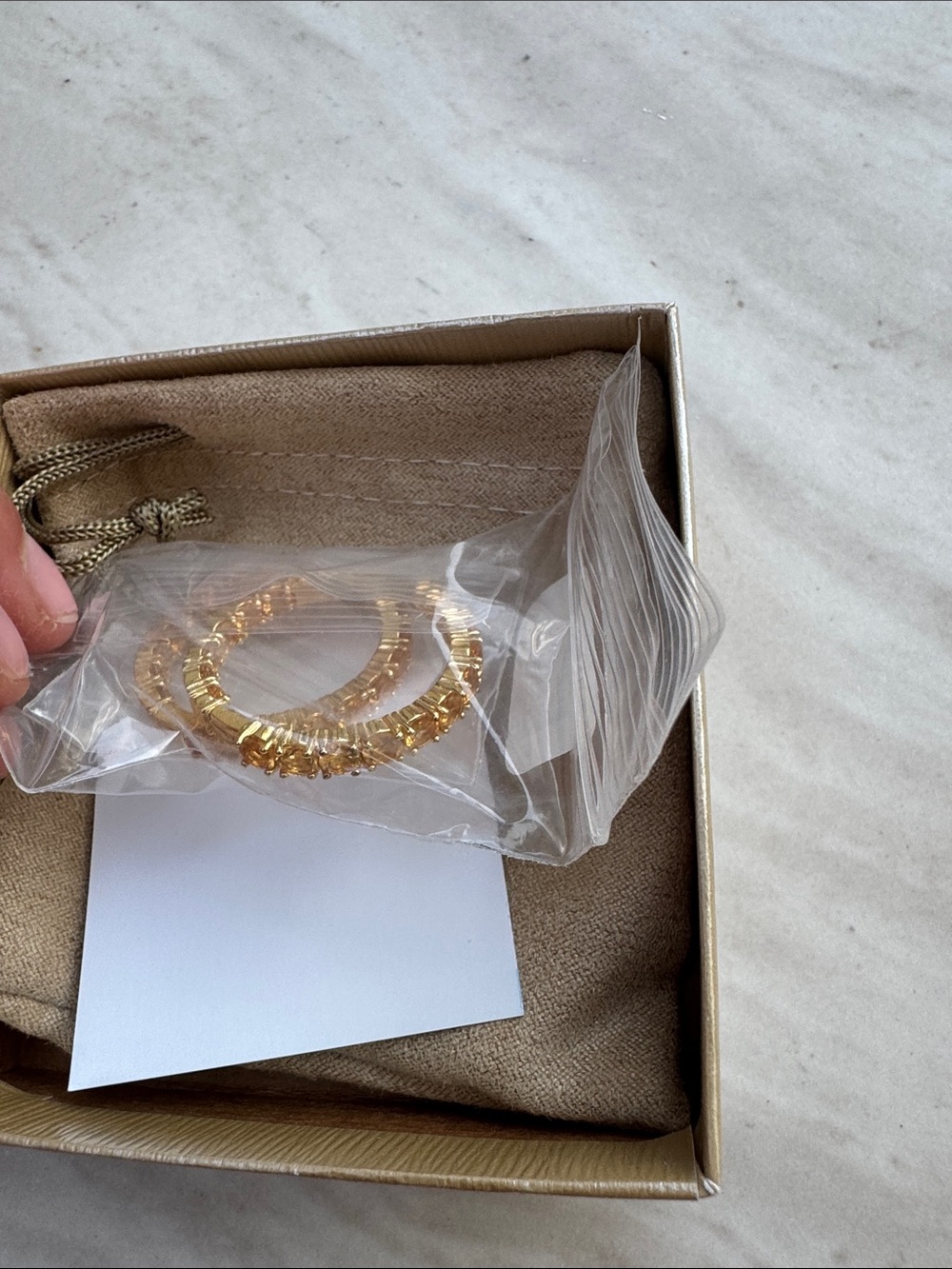 JTV Gold Crystal Hoop Earrings